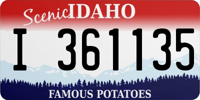 ID license plate I361135