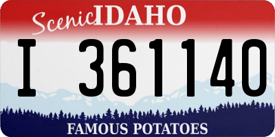 ID license plate I361140