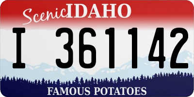 ID license plate I361142