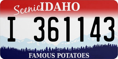 ID license plate I361143
