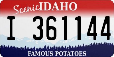 ID license plate I361144