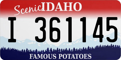 ID license plate I361145