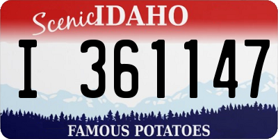 ID license plate I361147