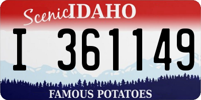 ID license plate I361149