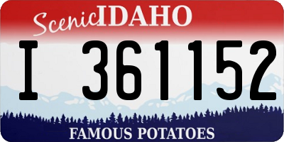 ID license plate I361152