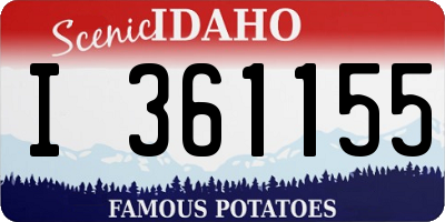 ID license plate I361155