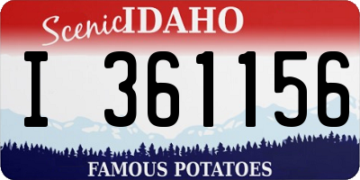 ID license plate I361156