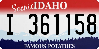 ID license plate I361158