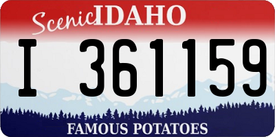 ID license plate I361159