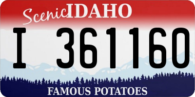 ID license plate I361160