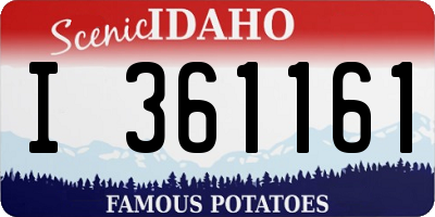 ID license plate I361161