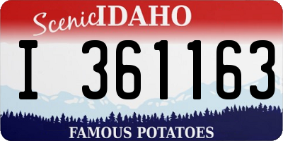 ID license plate I361163