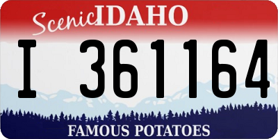 ID license plate I361164