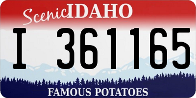 ID license plate I361165
