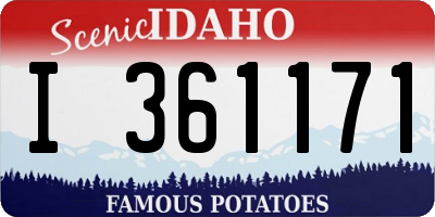 ID license plate I361171