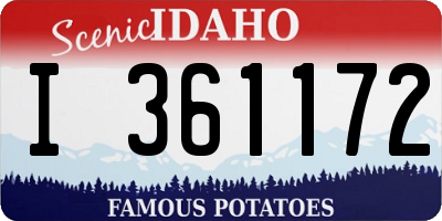 ID license plate I361172