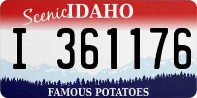 ID license plate I361176
