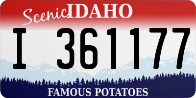 ID license plate I361177