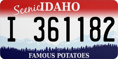 ID license plate I361182