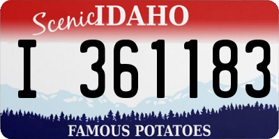 ID license plate I361183