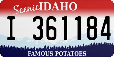 ID license plate I361184