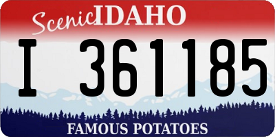 ID license plate I361185