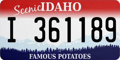 ID license plate I361189