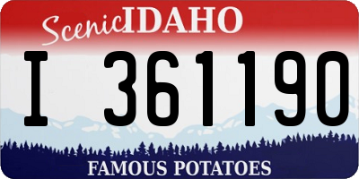 ID license plate I361190