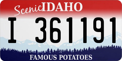 ID license plate I361191