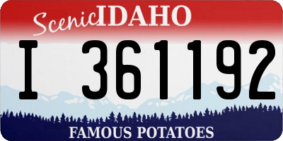 ID license plate I361192