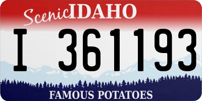 ID license plate I361193