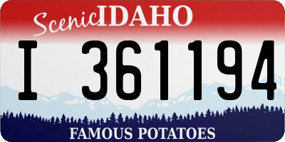 ID license plate I361194