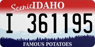 ID license plate I361195