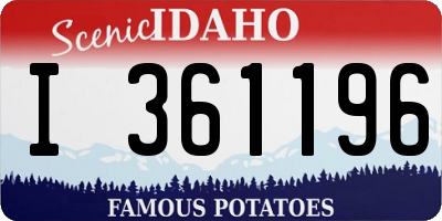 ID license plate I361196