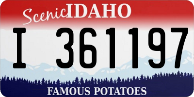 ID license plate I361197