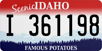 ID license plate I361198