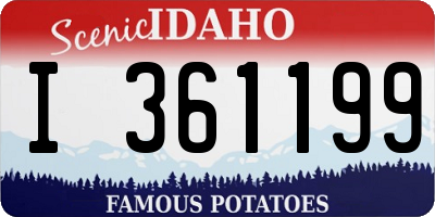 ID license plate I361199