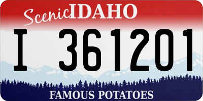 ID license plate I361201