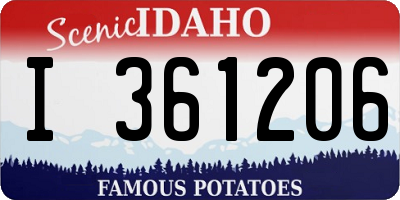 ID license plate I361206