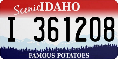ID license plate I361208