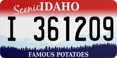 ID license plate I361209