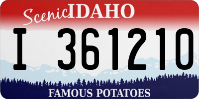ID license plate I361210