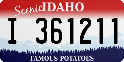 ID license plate I361211