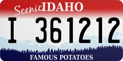 ID license plate I361212