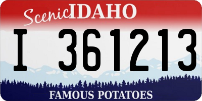 ID license plate I361213