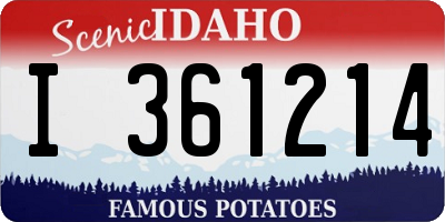 ID license plate I361214