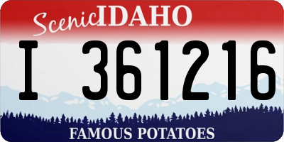 ID license plate I361216