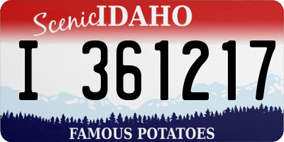 ID license plate I361217