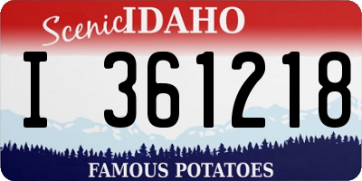 ID license plate I361218