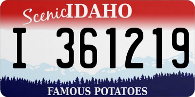 ID license plate I361219